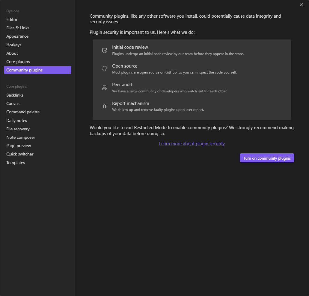 Obsidian Series 2 - Basic Settings